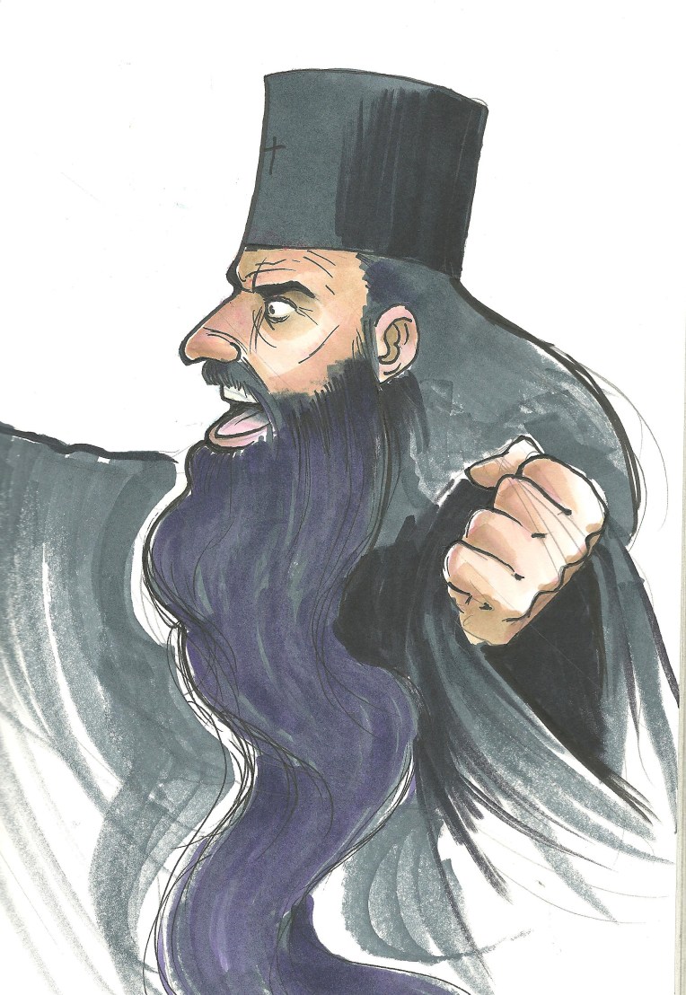 Not a happy monk . . .